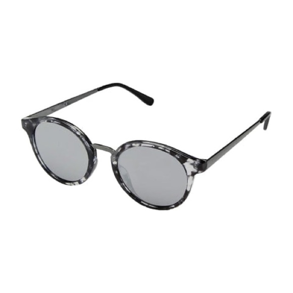 Guess Round Sunglasses GF0305 56U. Authentic . Clear Black Marble Silver Mirror